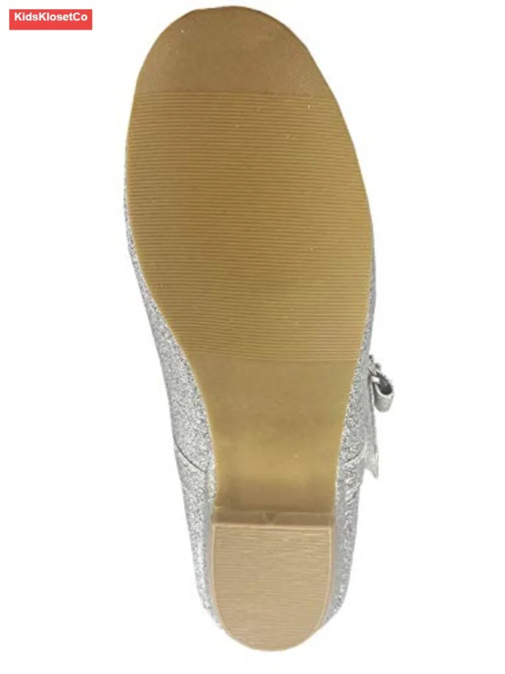 Girls Glitter Mary Jane Dress Shoes with Rhinestone Strap